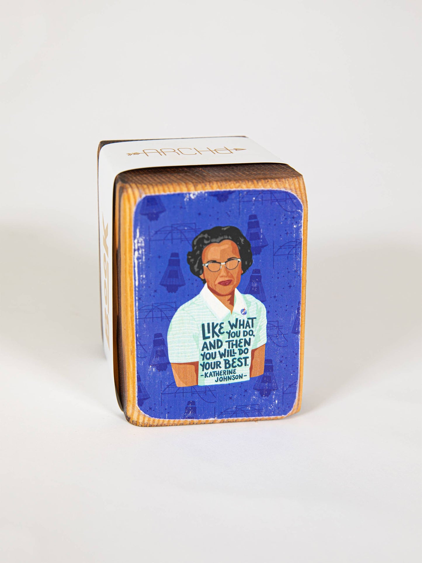 Iconic Woman Quote Wood Bookend (sold individually): Rosa Parks Women's Empowerment Inspiration