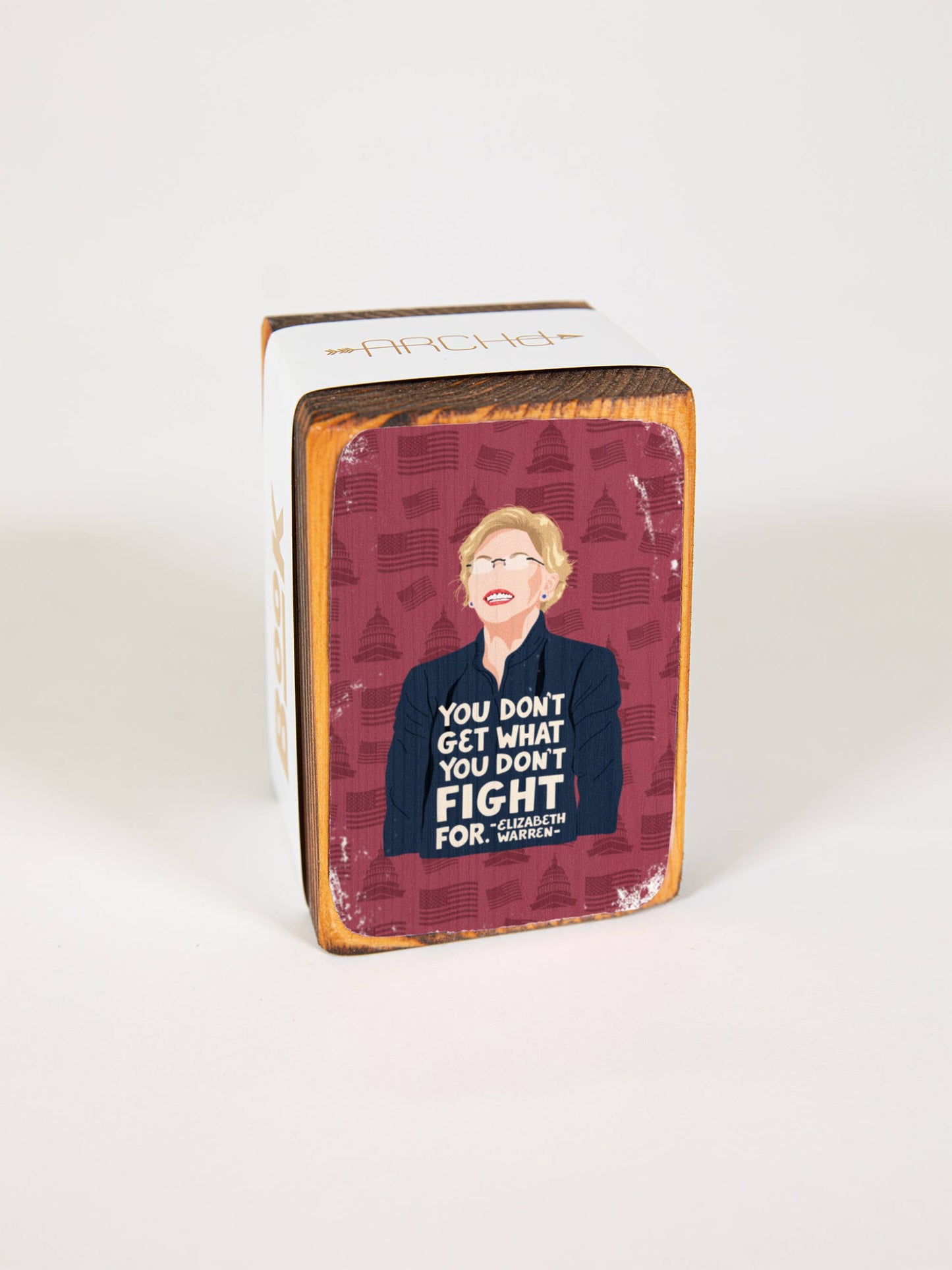 Iconic Woman Quote Wood Bookend (sold individually): Sonia Sotomayor Women's Empowerment Inspiration