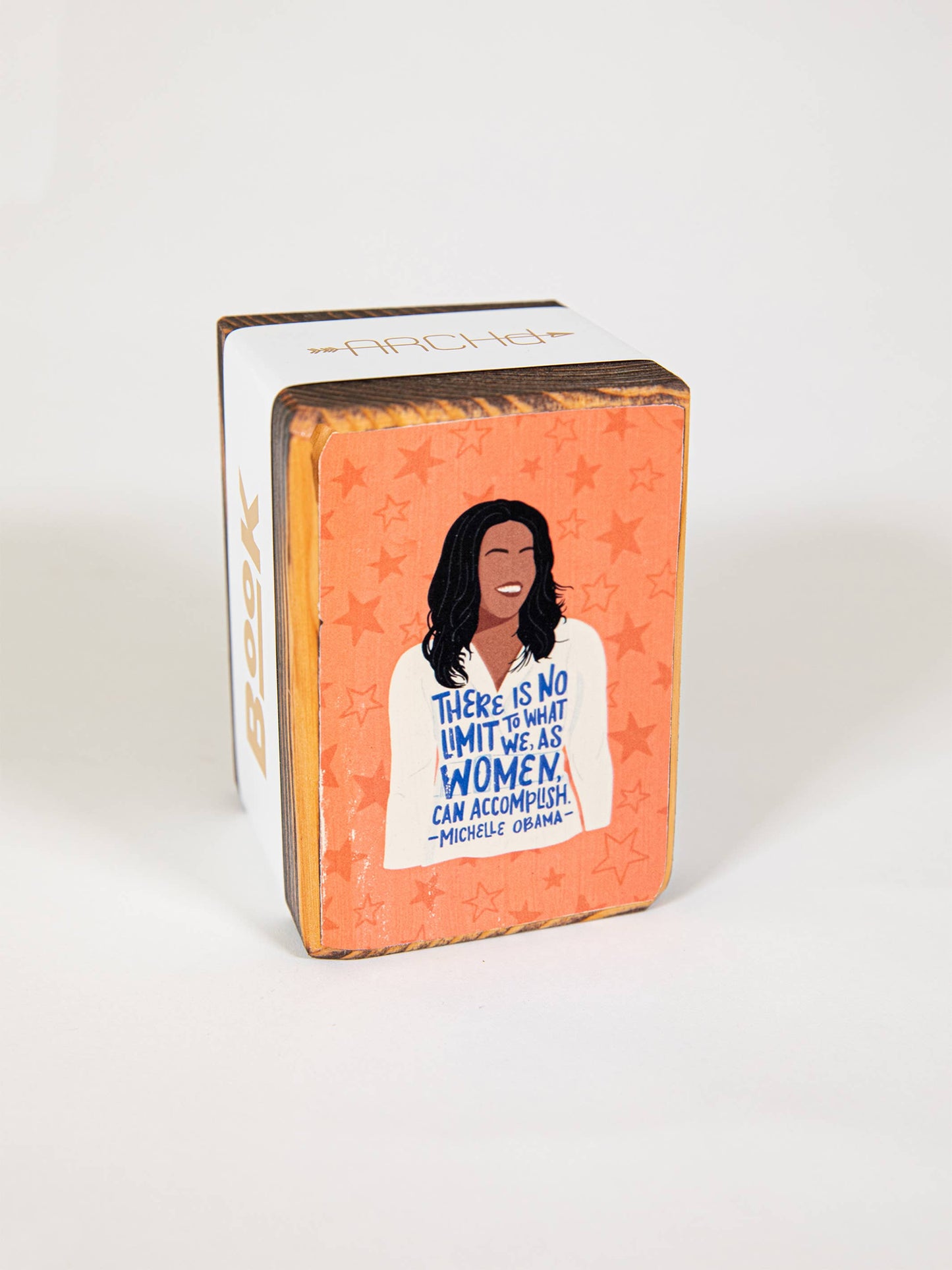 Iconic Woman Quote Wood Bookend (sold individually): Shirley Chisholm