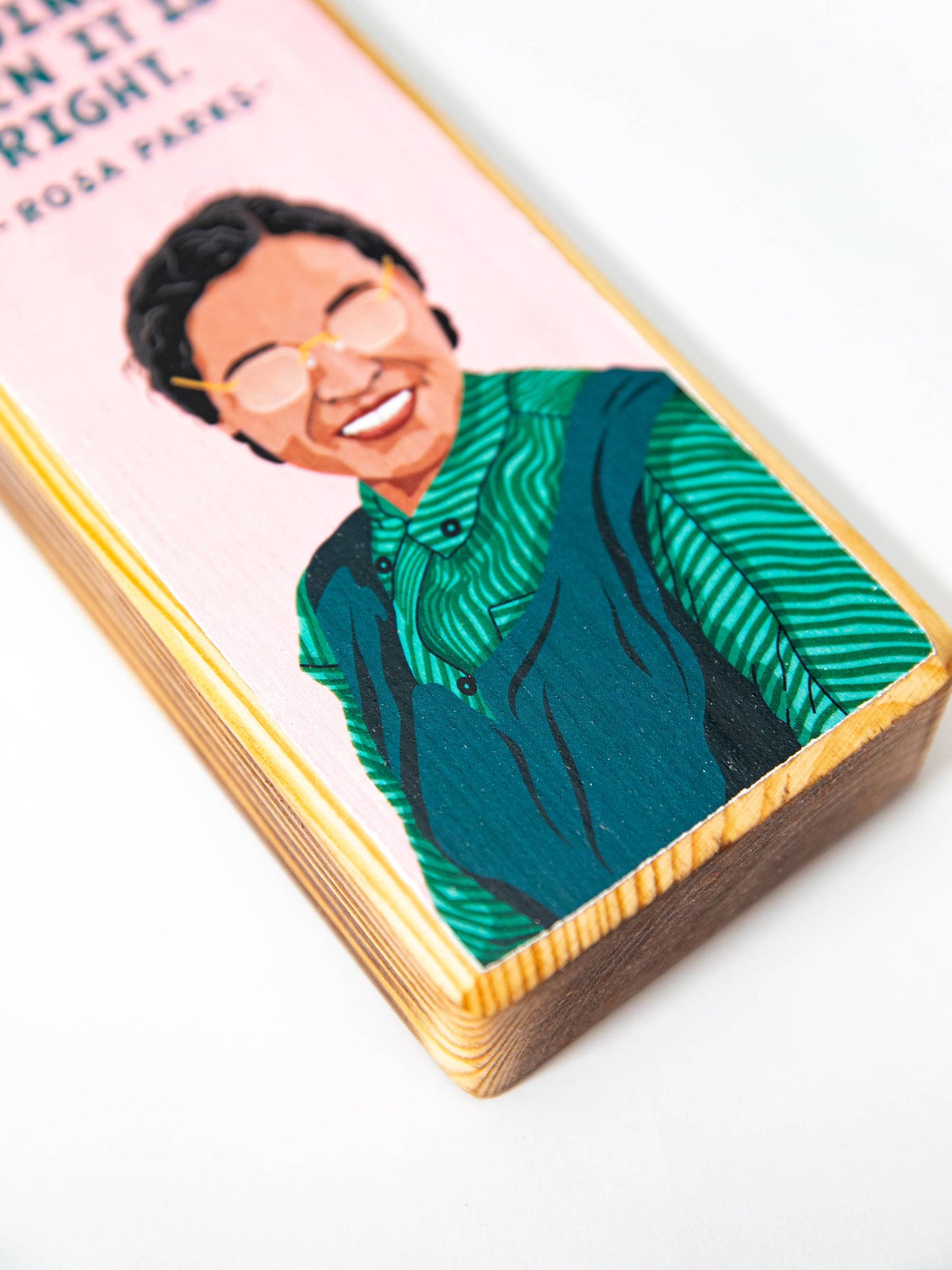 Rosa Parks Quote Wood Art: 3.5" x 10" Women's Empowerment Inspiration