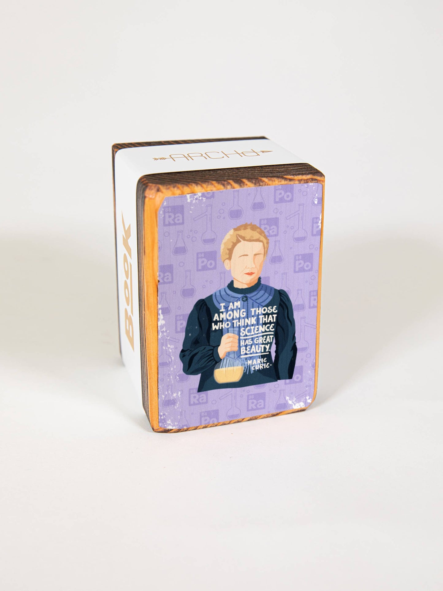 Iconic Woman Quote Wood Bookend (sold individually): Shirley Chisholm