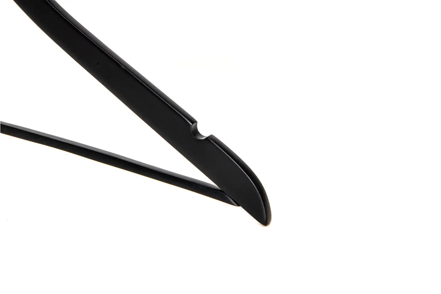 Ultra Slim Black Wooden Suit Hangers with Pant Bar and Gold Hardware - Pack of 5 Hangers