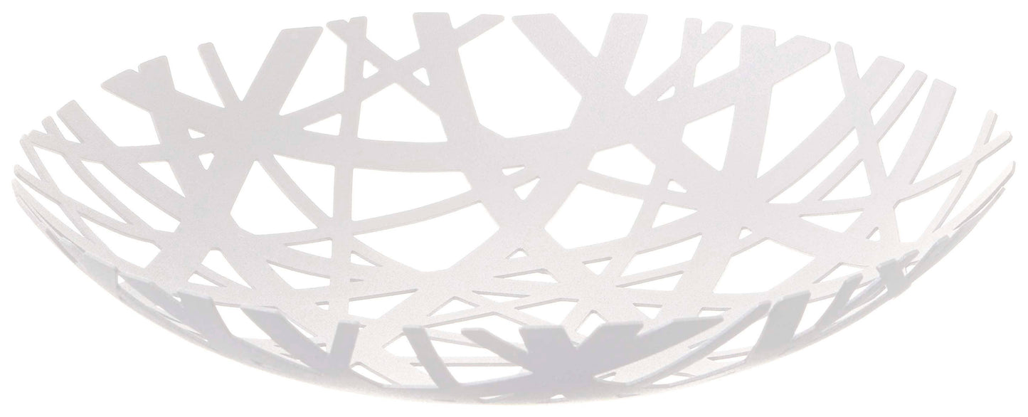 Tower Steel Fruit Bowl in White