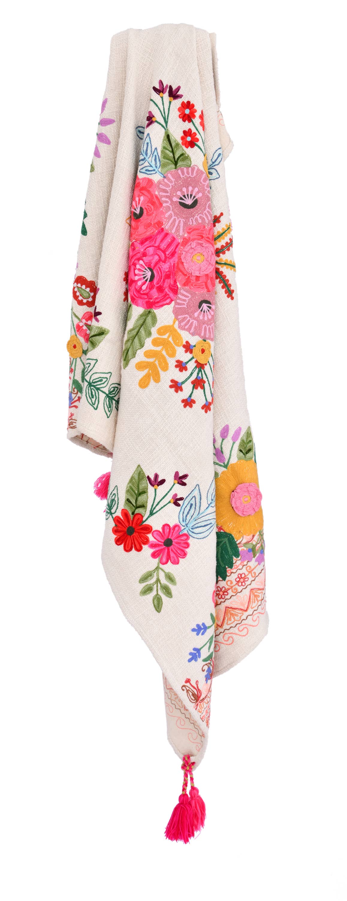 Karma Living Natural Crochet Throw
