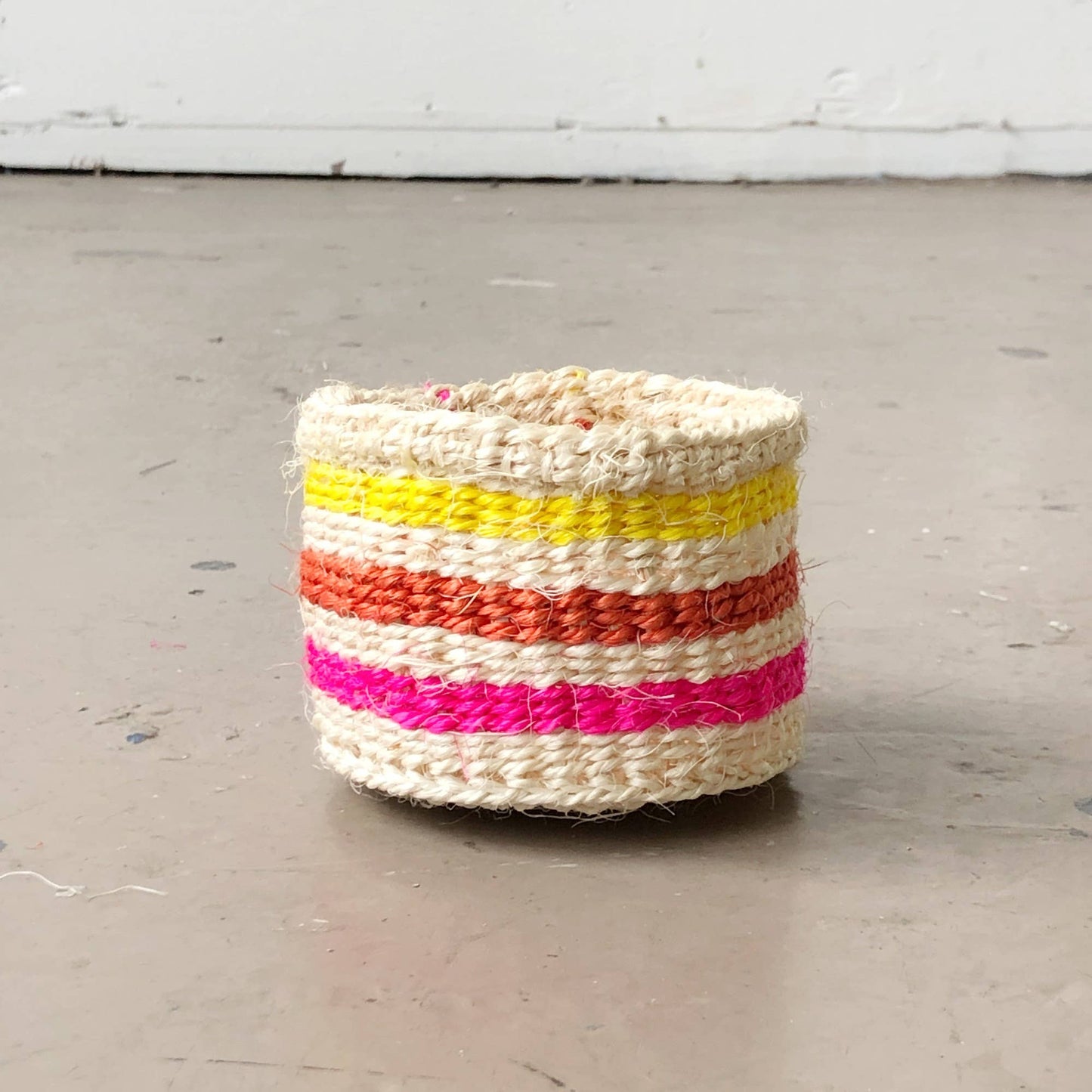 XXS Storage Basket: Rainbow Stripes