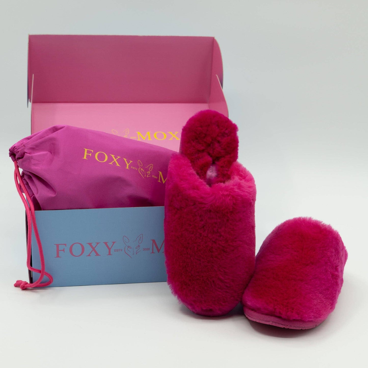 The Coco - Wool Slipper by Foxy Moxy in Fuchsia