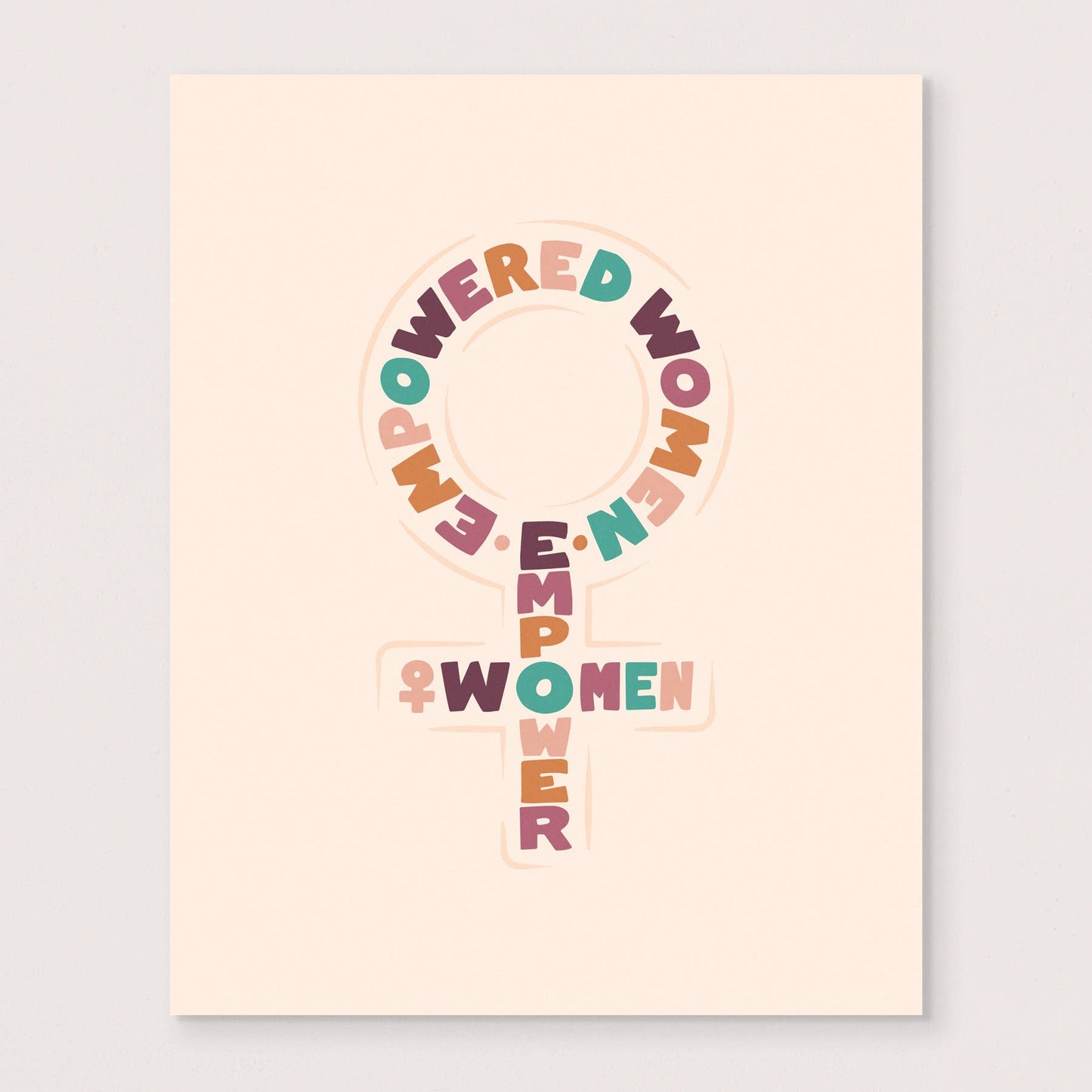 Empowered Women Female Symbol 8x10 Wall Art