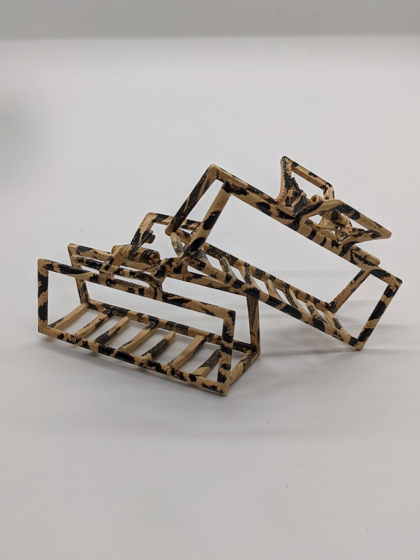 Metal Cheetah Hair Claw