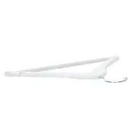 Junior Preteen Size Semi Curved Wooden Hanger in White - Set of 5 Hangers