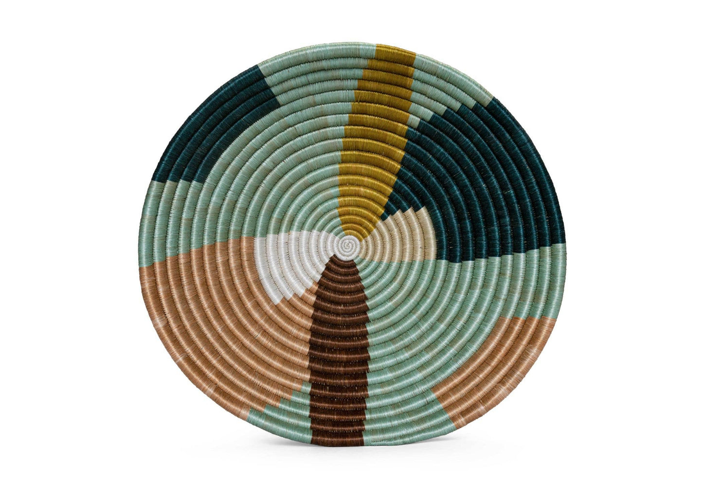 Abstract Seafoam Round Basket