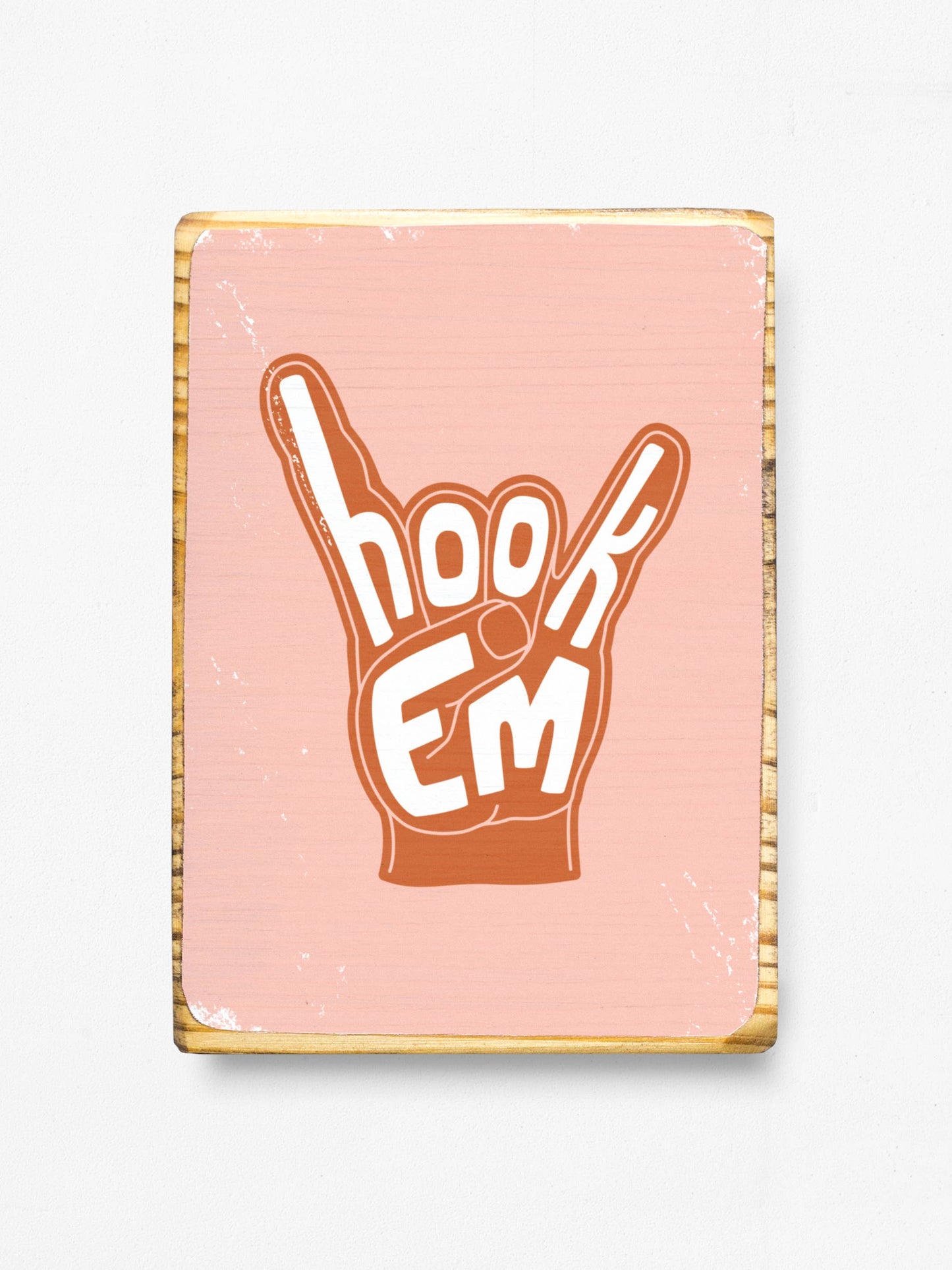 Hook 'em UT Austin - Wood Art