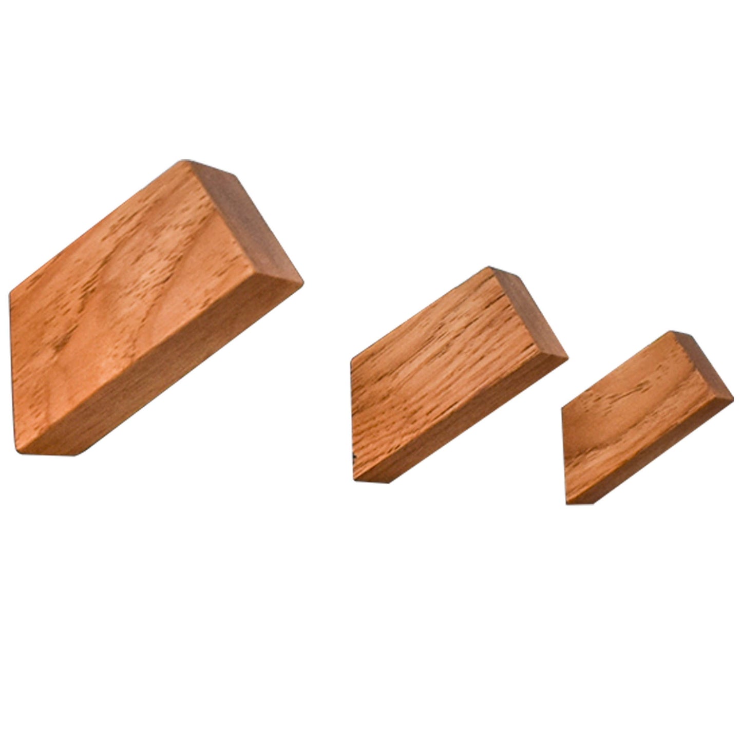 Rectangular Wood Hook - Set of 3