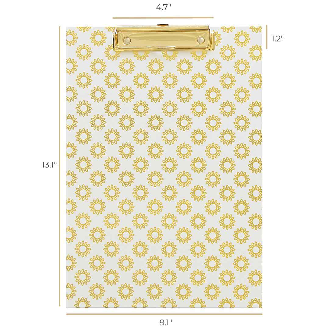 Decorative Clipboards Set of 4 - Cream, Black & Gold