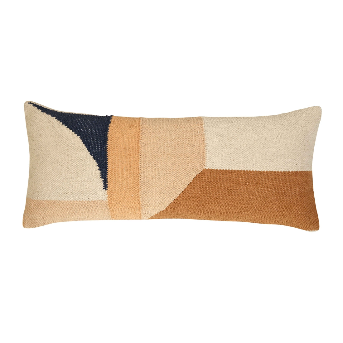 Geo Shapes Handcrafted Lumbar Pillow, Earth by Casa Amarosa