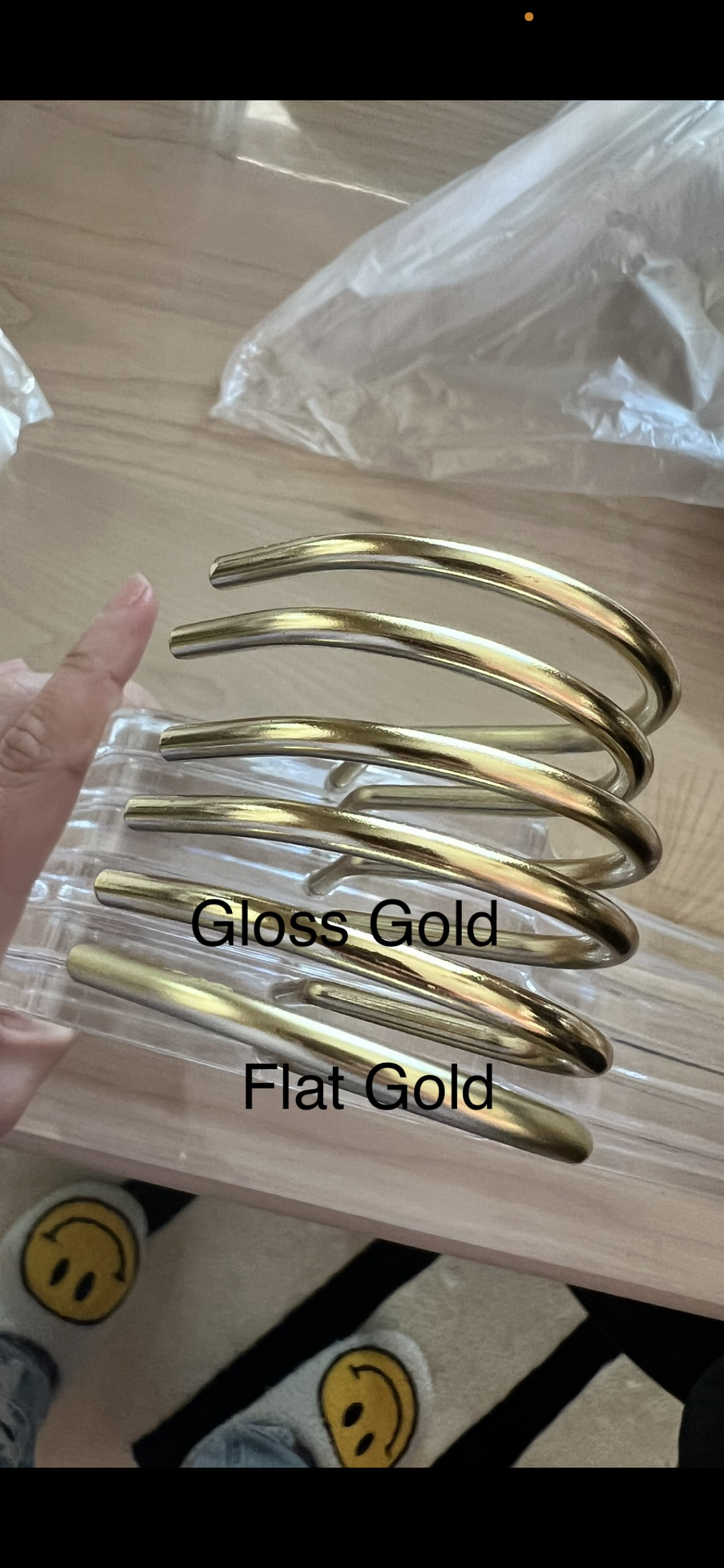 17" Acrylic Lucite Shirt Coat Suit Hanger with Strap Notch, Pant Bar and Gold Hardware - Set of 5 Hangers