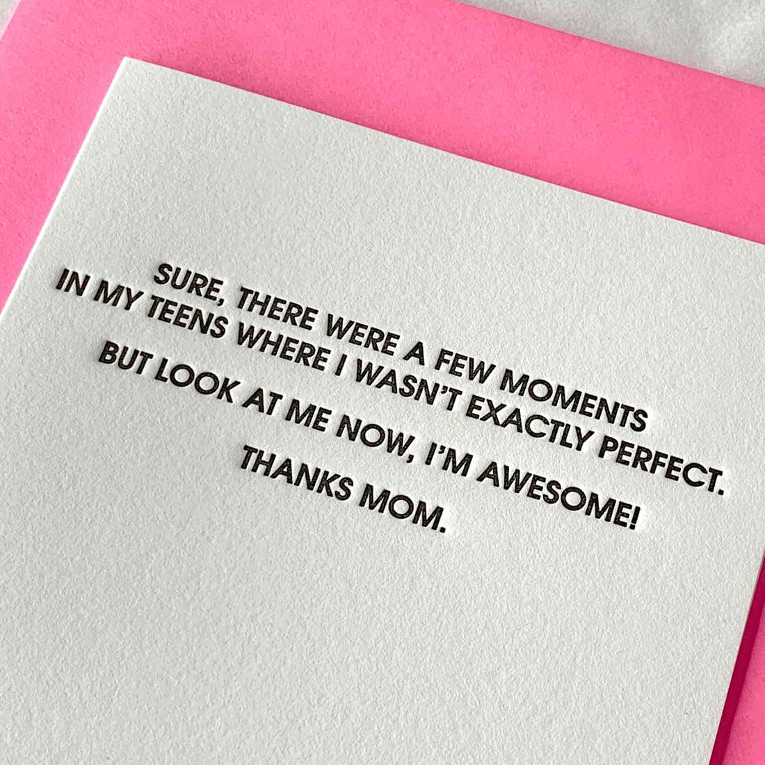 I'm Awesome - Mom Letterpress Card