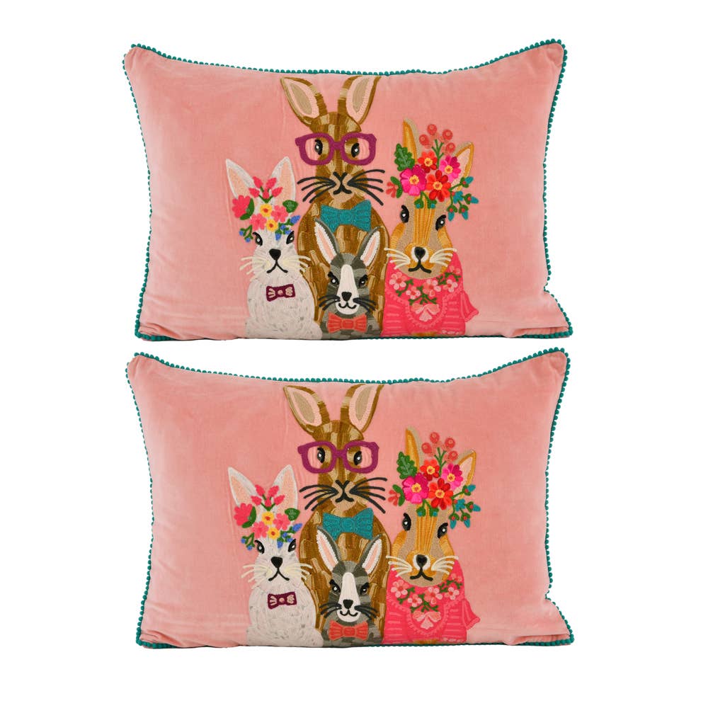 Karma Living 2 RABIT SELPHIE PILLOWS - Set of 2 pieces