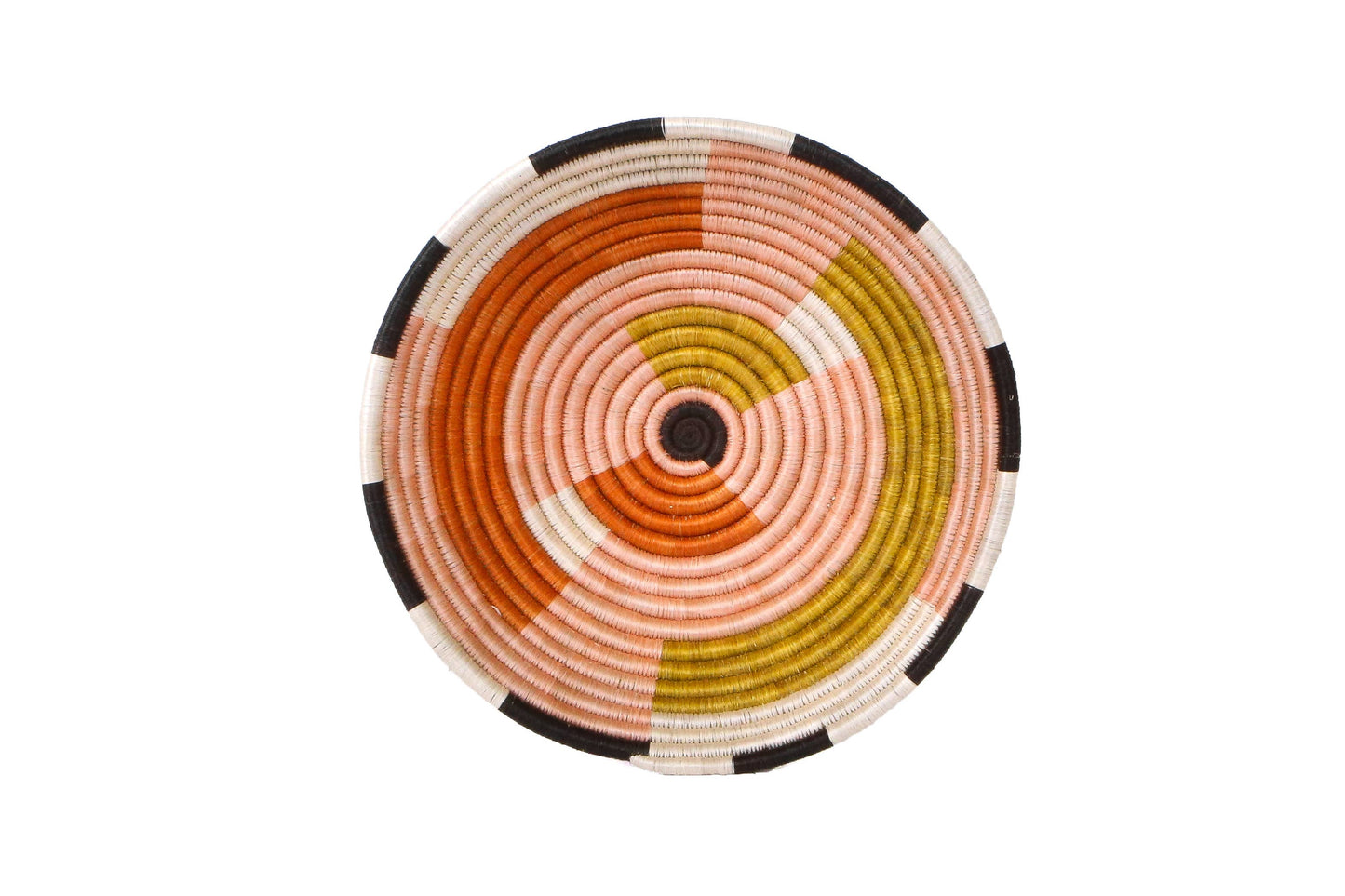 Dusty Peach Geo Round Basket