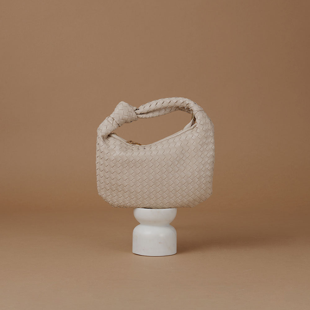 Drew Vegan Small Top Handle Bag in Ivory