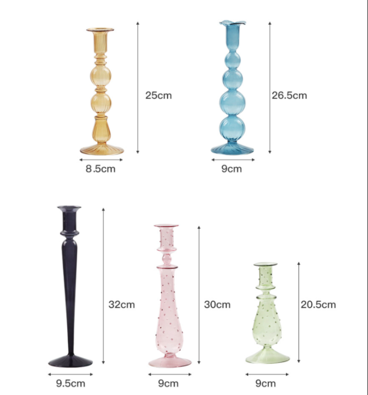 Retro Glass Candlestick