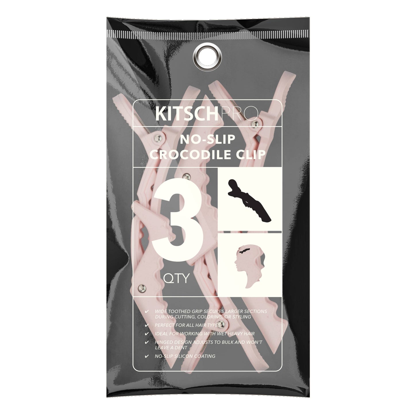 No Slip Crocodile Clips - Blush