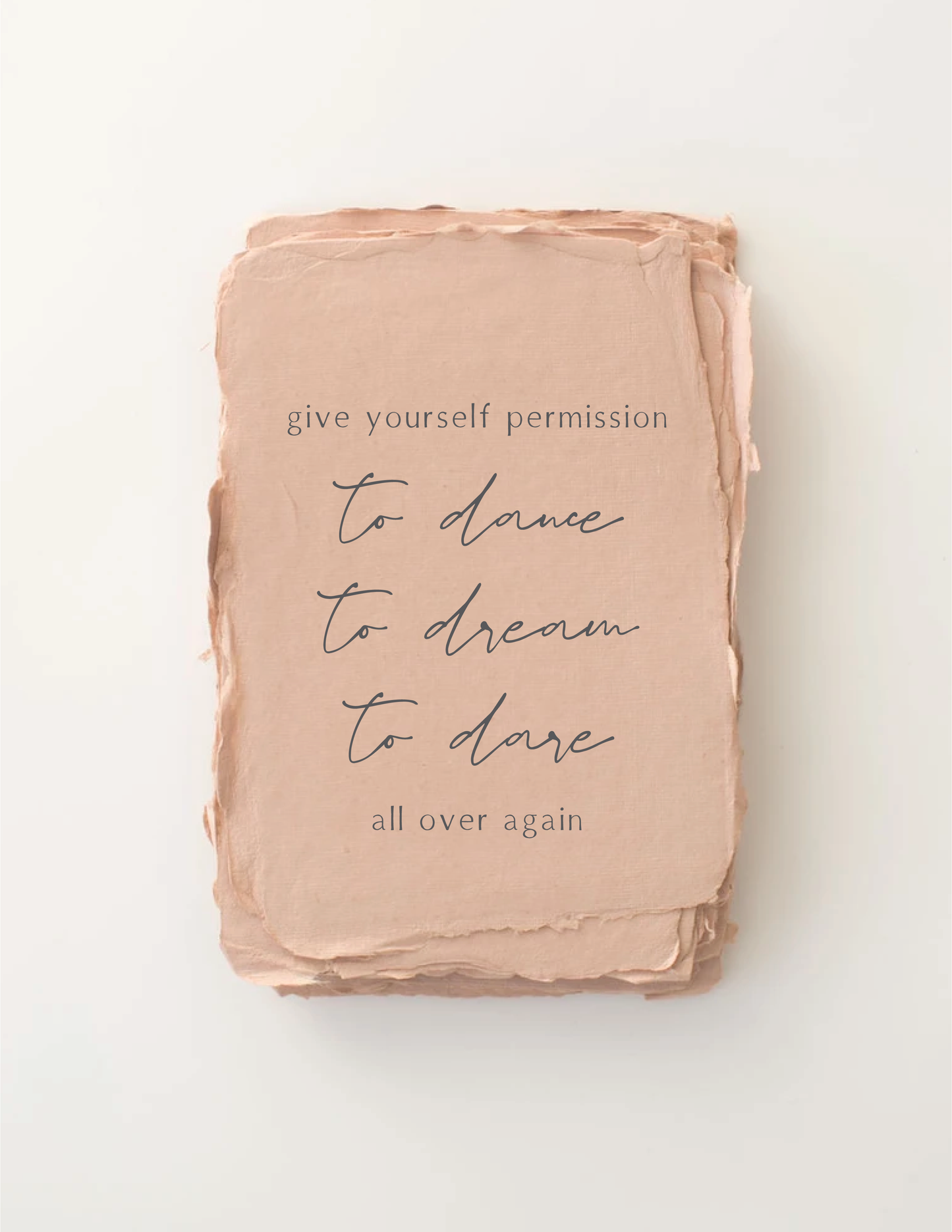 "Permission to Dance, Dream, Dare" Encouraging Greeting Card by Paper Baristas