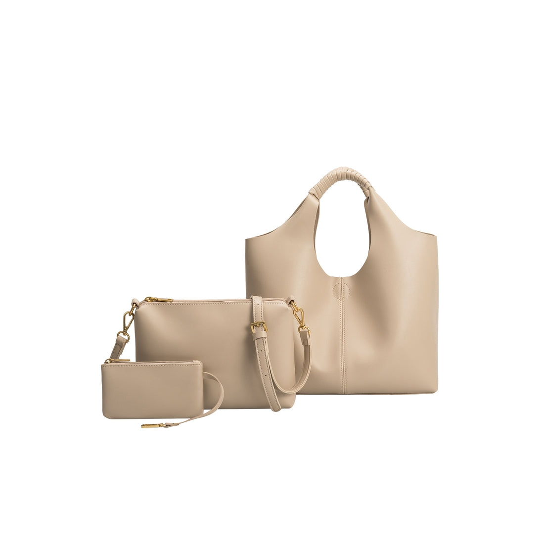 Linda Vegan Medium Tote Bag in Bone