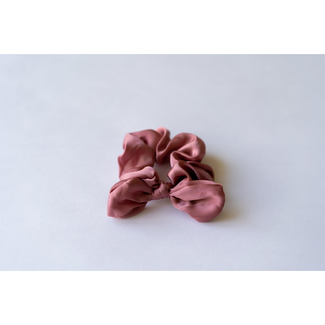 Satin Rose Hair Scrunchie Bow