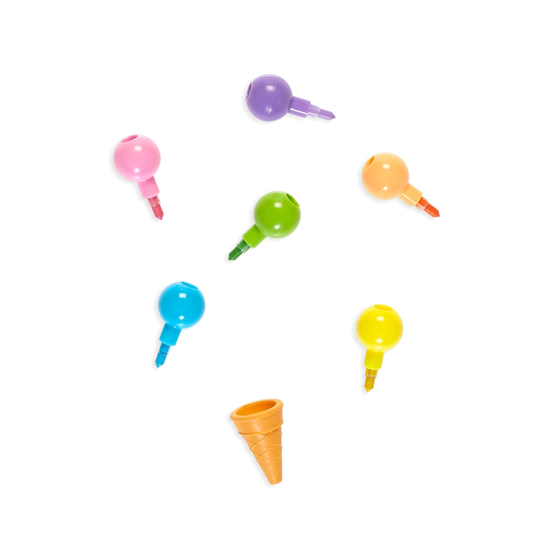 OOLY Rainbow Scoops Vanilla Scented Stacking Erasable Crayons