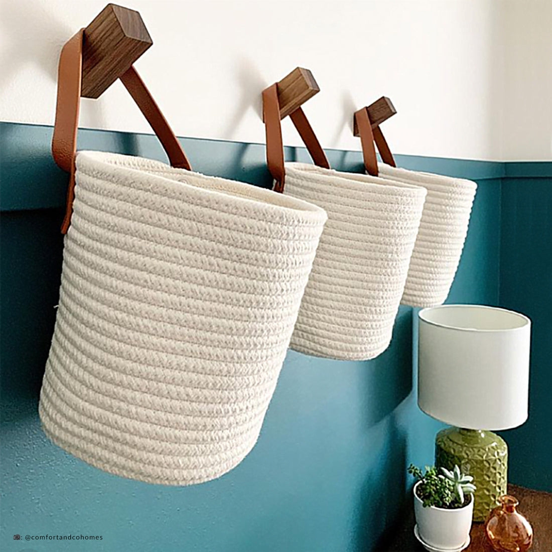 Rectangular Wood Hook - Set of 3