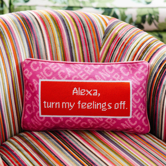 Astrology Sign Cancer Needlepoint Pillow by Furbish