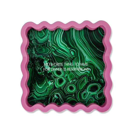 My Favorite Thing to Make for Dinner is Reservations Large Lacquer Tray