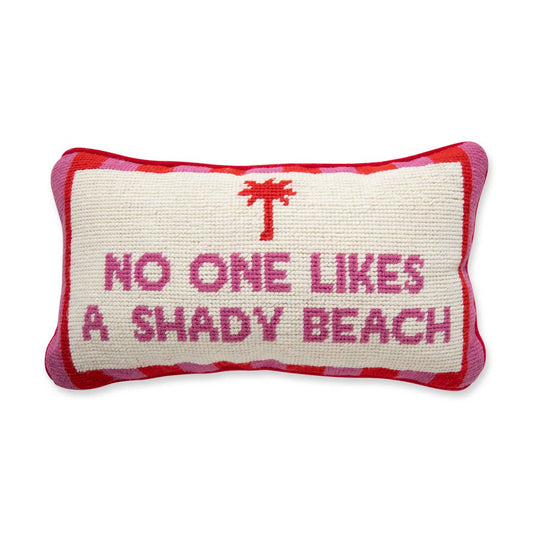 Shady Beach Needlepoint Pillow by Furbish Studio