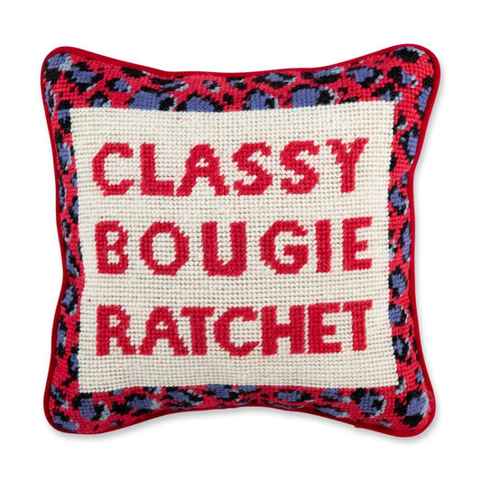 Savage Needlepoint Pillow by Furbish Studio