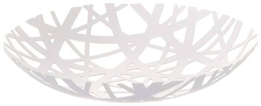 Tower Steel Fruit Bowl in White