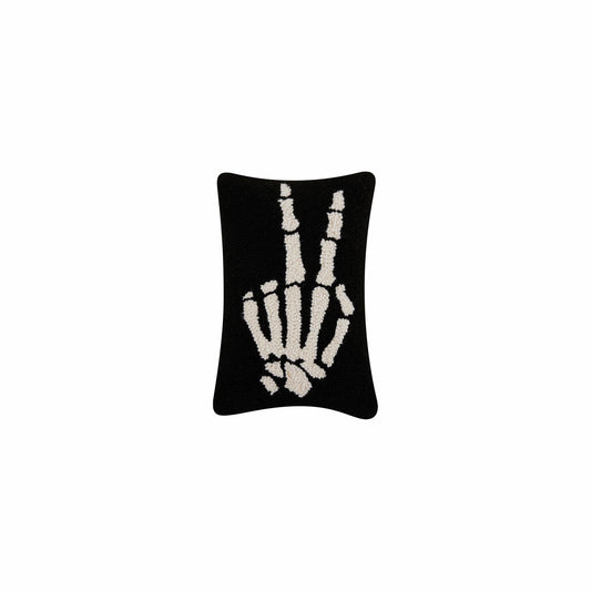 Skeleton Peace Sign Hook Pillow