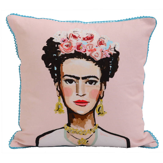 Karma Living Celebrate "Frida" Hand Embellished Pillow