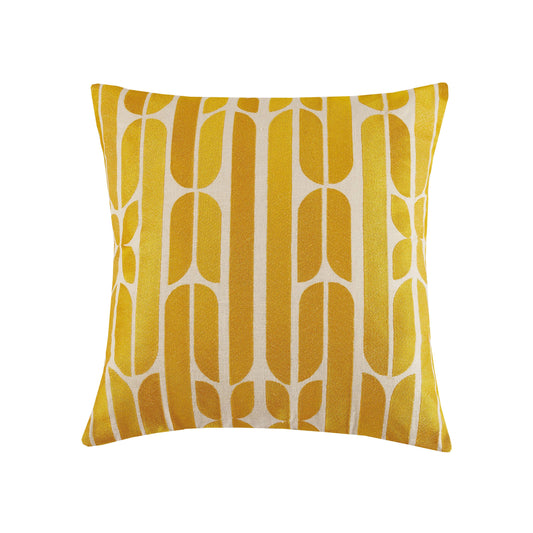 Palmdale Orange Embroidered Pillow