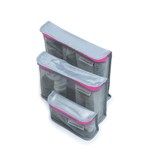Toiletry Cubes (set of 3) - Pink