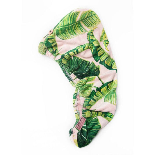 Microfiber Hair Towel by Kitsch - Palm Print