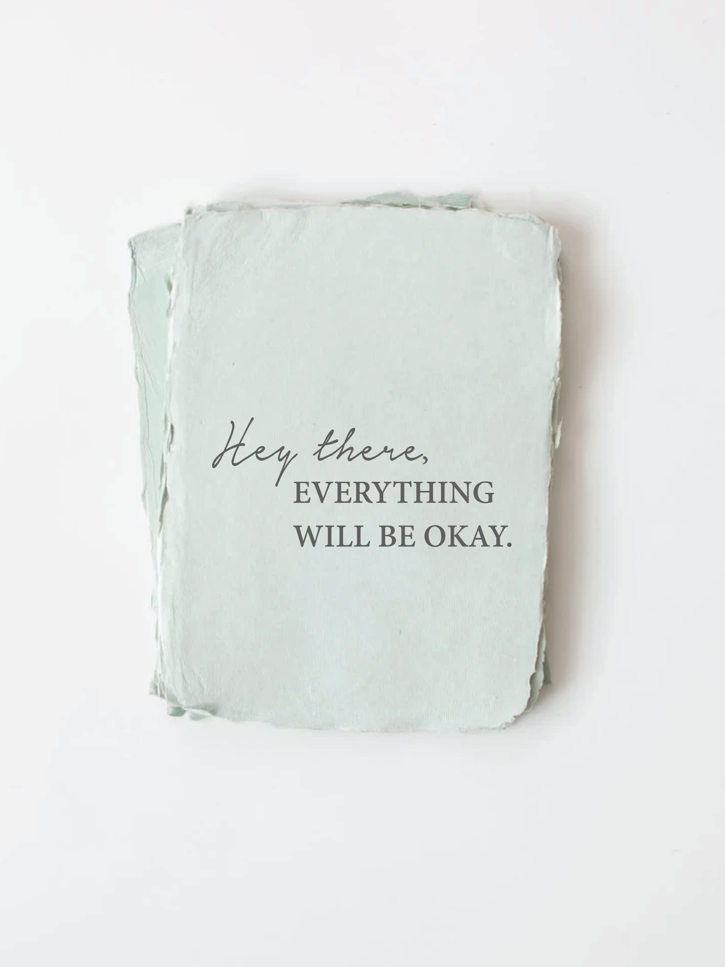 "Hey there, everything will be okay" Encouragement Card by Paper Baristas