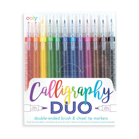 OOLY Calligraphy Duo Double Ended Markers - Set of 12