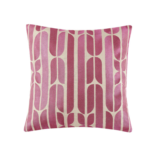 Palmdale Pink Embroidered Pillow