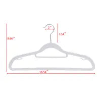 Space Saving Plastic Quality Shirt Hangers in White - Box of 25