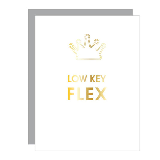 Low Key Flex Paper Clip Letterpress Card