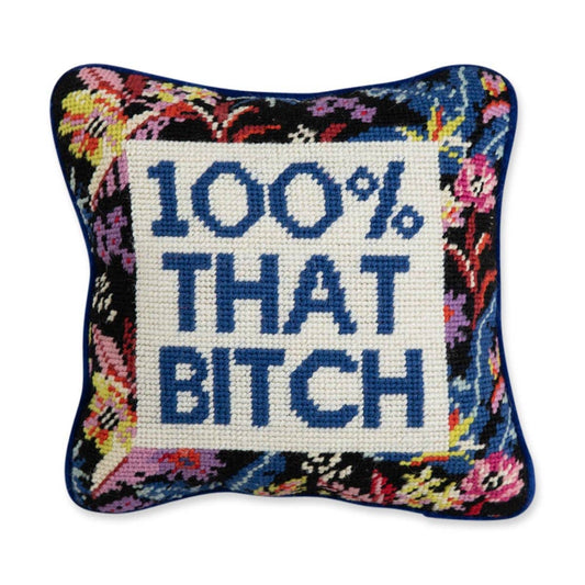 That Bitch Needlepoint Pillow by Furbish Studio