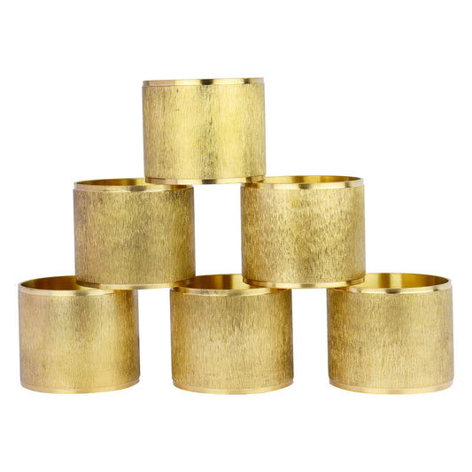 Brighton Brass Napkin Rings - Set of 6