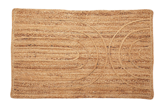 Rainbow Jute Doormat Rug, Natural by Casa Amarosa