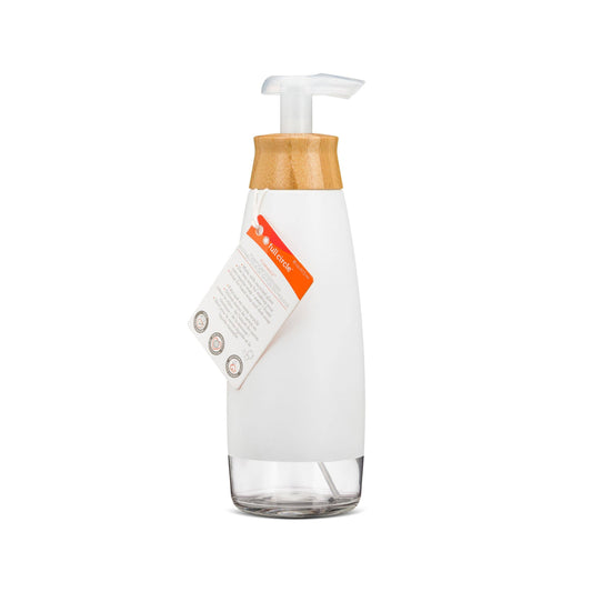 Foaming White & Bamboo Soap Dispenser