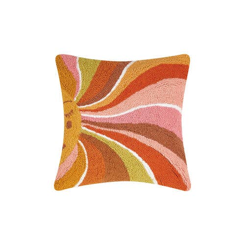Retro Ochre Sunshine Hook Pillow
